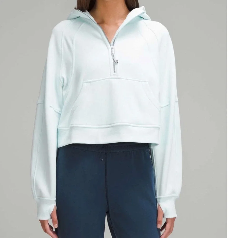 Lululemon Scuba Oversized Half Zip Hoodie Sheer Blue XS/S preppy athletic - Picture 1 of 7